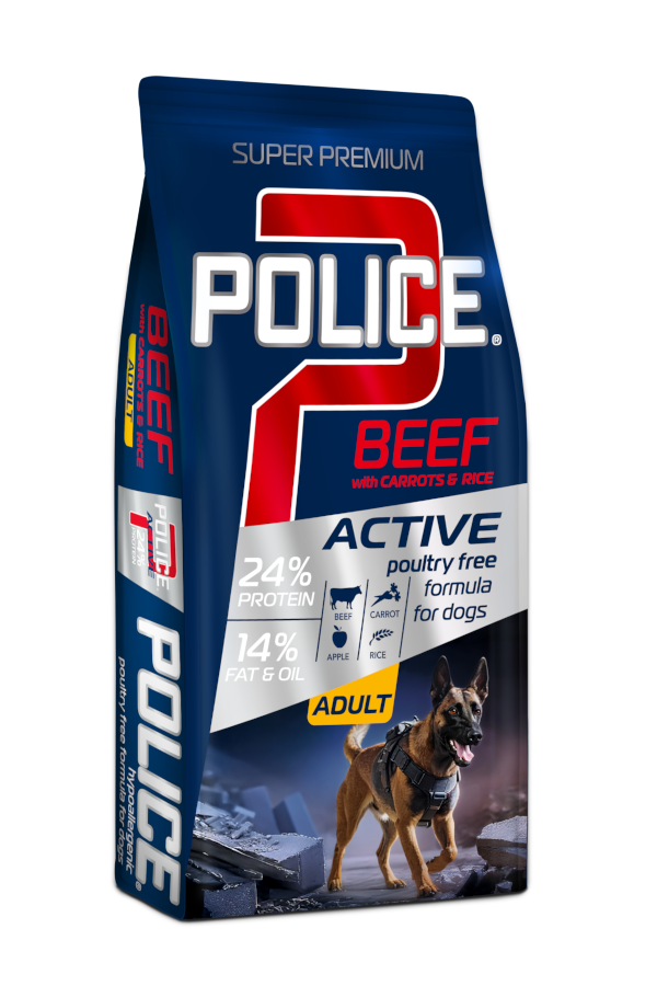 Police beef pet food