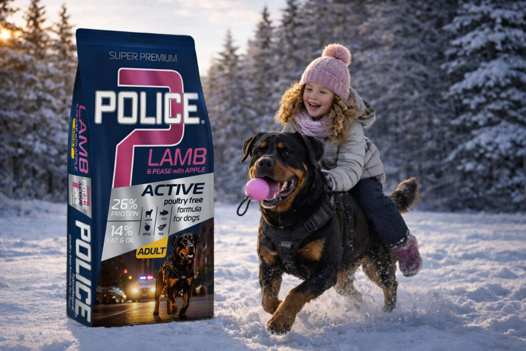 Police lamb dog food